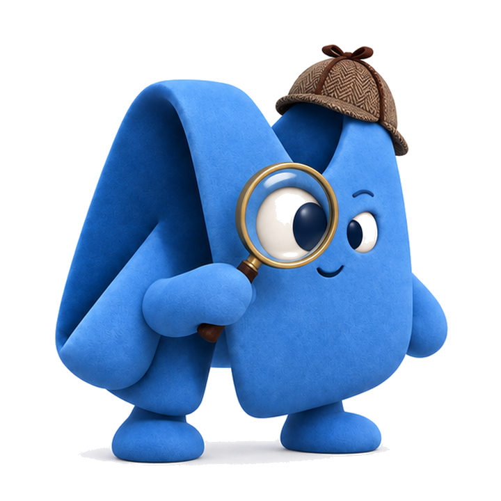 Manny as a detective investigating with a magnifying glass